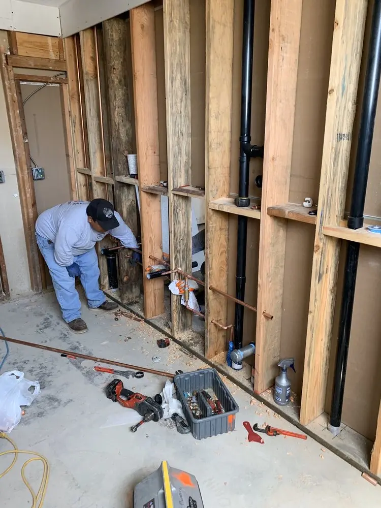 Commercial rough-in plumbing for Gas Line Repair in Bells Mill